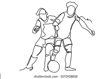 1,243 Continuous line drawing soccer Images, Stock Photos & Vectors ...