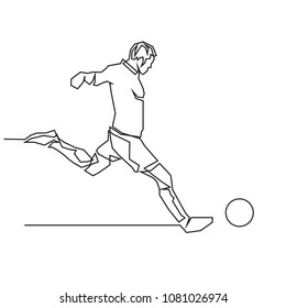 continuous line drawing of football players sports concept vector health illustrations
