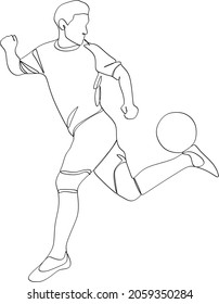 continuous line drawing of football players sports concept vector health illustrations