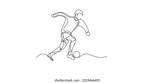 continuous line drawing of football players.
one line drawing
football isolated on white background