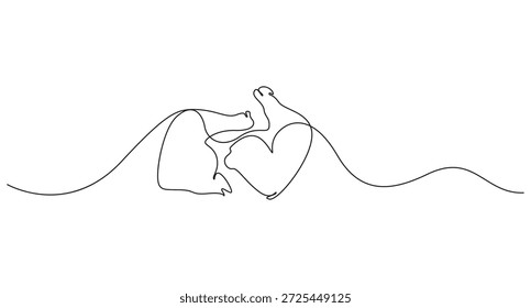 Dibujo de línea continua de un palillo de pollo frito, arte de una sola línea Dibujo de pierna de pollo,