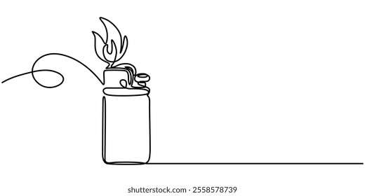 Continuous Line Drawing of Garbage Icon. Hand Drawn Symbol Vector Illustration, trash can one line drawing vector, one line drawing trash bin clean environment vector illustration template design. 