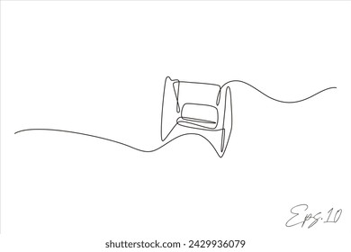 continuous line drawing of a garden swing	
