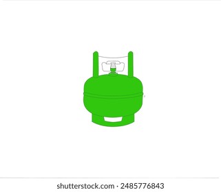 continuous line drawing of gas cylinder