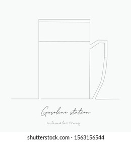 continuous line drawing. gasoline station pump. simple vector illustration. gasoline station pump concept hand drawing sketch line.
