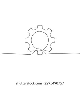 Dibujo continuo de línea del icono de la palanca de cambios en el fondo blanco.