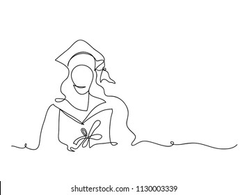 continuous line drawing of graduation students card concept congratulation card ,
linear style and Hand drawn Vector illustrations,
character design collection outline ,
cartoon doodle style.