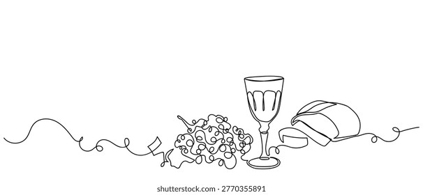 continuous line drawing Grapes