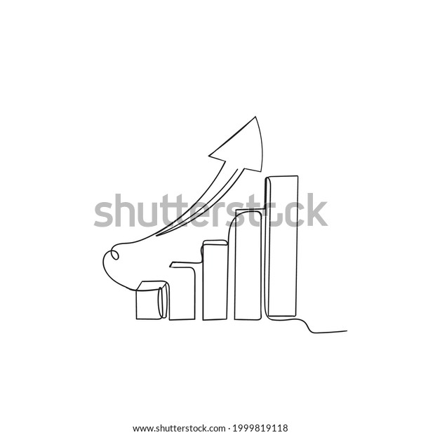 Continuous Line Drawing Graph Illustration Vector Stock Vector Royalty Free 1999819118 3809