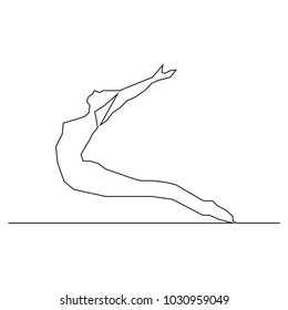 continuous line drawing of gymnastics