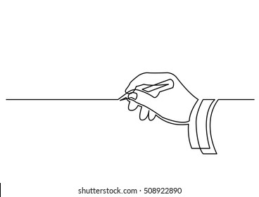 continuous line drawing hand