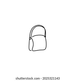 Dibujo de línea continua del bolso de mano, objeto de una línea, arte de una sola línea, dibujado a mano, ilustración vectorial