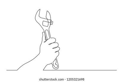 Endloszeichnung der Handauflage mit verstellbarem Spanner