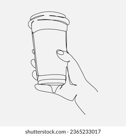 continuous line drawing hand