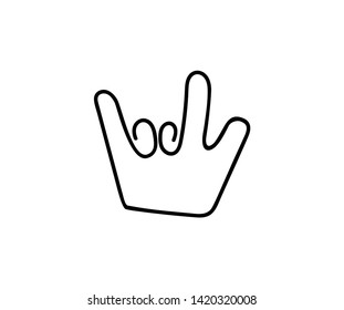 Continuous line drawing. Hand icon.  Vector illustration - Vector