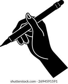 Pluma de mano de dibujo de línea continua