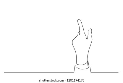 continuous line drawing of hand pointing with index finder