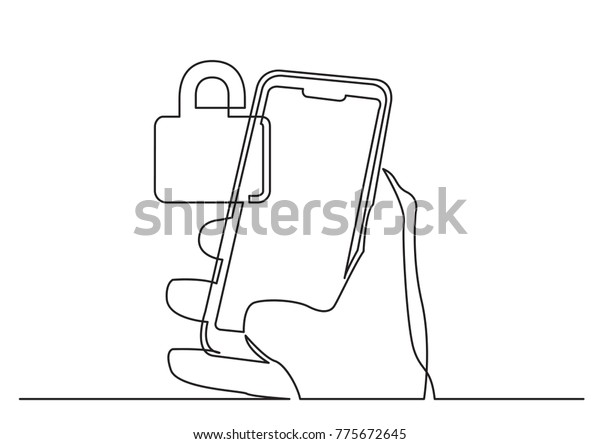 Continuous Line Drawing Hand Using Modern Stock Vector Royalty Free 775672645 