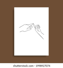 Plano continuo de líneas de mano Pareja de moda Minimalista. Perfecto para diseño de papelería, medios sociales, blogs, arte mural, diseño de empaquetado y también para otras ideas. EPS vectorial 10.