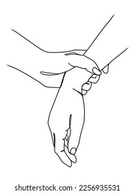 Dibujo continuo de líneas de mano Pareja Ilustración minimalista de moda.	