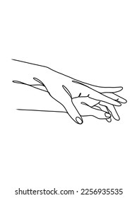 Dibujo continuo de líneas de mano Pareja Ilustración minimalista de moda.	