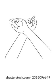 Dibujo continuo de líneas de mano pareja la ilustración minimalista de moda. Ilustración vectorial.