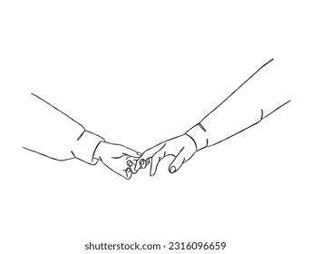 Dibujo continuo de líneas de mano pareja la ilustración minimalista de moda. Ilustración vectorial.