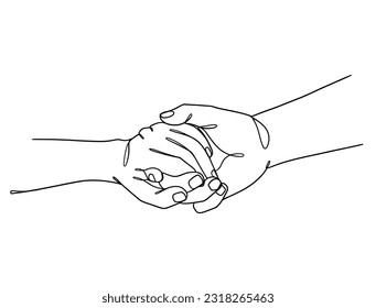 Dibujo continuo de líneas de mano pareja la ilustración minimalista de moda. Ilustración vectorial.