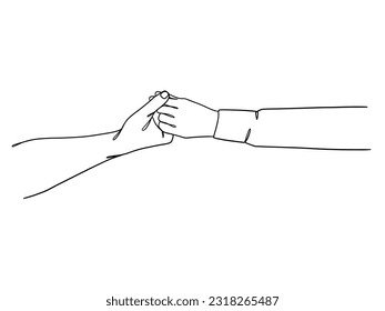 Dibujo continuo de líneas de mano pareja la ilustración minimalista de moda. Ilustración vectorial.