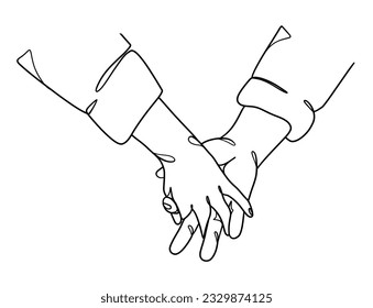 Dibujo continuo de líneas de mano pareja la ilustración minimalista de moda. Ilustración vectorial.