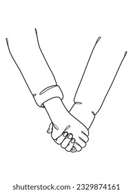 Dibujo continuo de líneas de mano pareja la ilustración minimalista de moda. Ilustración vectorial.