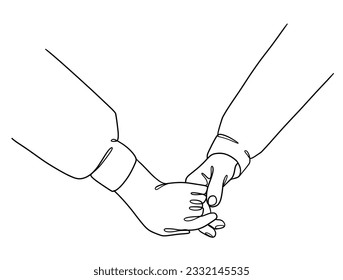 Dibujo continuo de líneas de mano pareja la ilustración minimalista de moda. Ilustración vectorial.