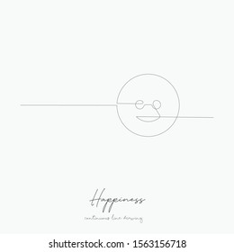 continuous line drawing. happiness. simple vector illustration. happiness concept hand drawing sketch line.