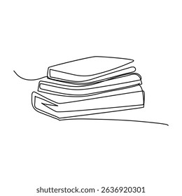 continuous line drawing of happiness student back to school concept vector illustration,