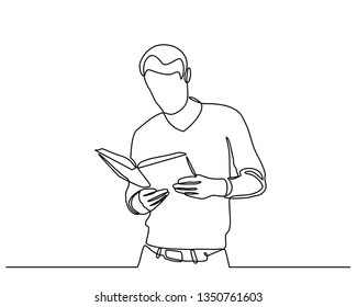 Royalty Free Person Reading At Home Line Drawing Stock