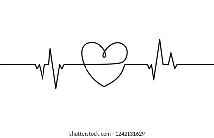 Black Heartbeat Images Stock Photos Vectors Shutterstock