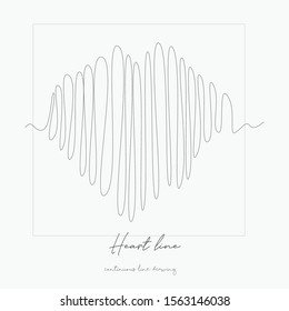 continuous line drawing. heart line. simple vector illustration. heart line concept hand drawing sketch