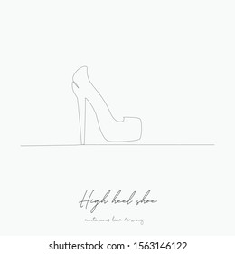 continuous line drawing. high heel shoe. simple vector illustration. high heel shoe concept hand drawing sketch line.