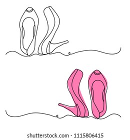 continuous line drawing of
High heels fashion vector illustrations
Cute design. Trendy picture in vogue style. Fashionable women. Stylish ladies.