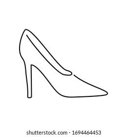 Continuous Line Drawing High Heels Women Stock Vector (Royalty Free ...