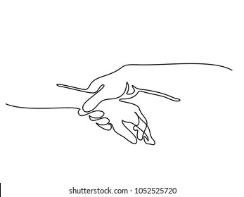 Hands Continuous Line Stock Vector (Royalty Free) 1222875463