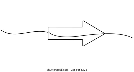 continuous line drawing of horizontal double arrow symbol. abstract line art illustration, arrow pointing, Arrow Symbol Continuous Line Icon, One line drawing of arrows Left and right linear arrows. 