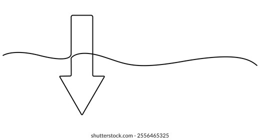 continuous line drawing of horizontal double arrow symbol. abstract line art illustration, arrow pointing, Arrow Symbol Continuous Line Icon, One line drawing of arrows Left and right linear arrows. 