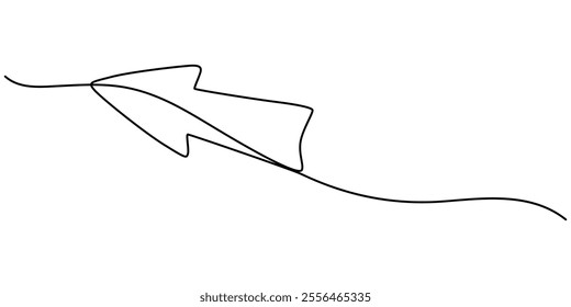 continuous line drawing of horizontal double arrow symbol. abstract line art illustration, arrow pointing, Arrow Symbol Continuous Line Icon, One line drawing of arrows Left and right linear arrows. 