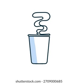 continuous line drawing hot chocolate tea