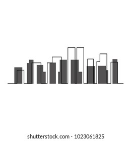continuous line drawing of house, building, residential building concept, logo, symbol, construction, vector illustration simple.