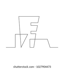 continuous line drawing of house, building, residential building concept, logo, symbol, construction, vector illustration simple.
