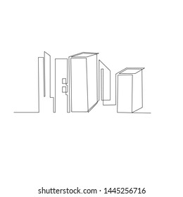 continuous line drawing of house. isolated sketch drawing of house line concept. outline thin stroke vector illustration