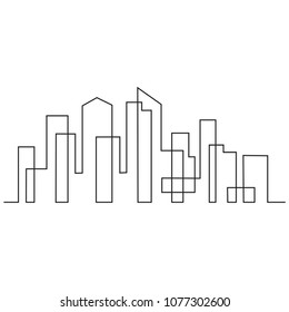 City Buildings Silhouettes Vector Illustration Icon Stock Vector ...