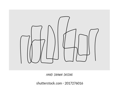 continuous line drawing of house, residential building concept, logo, symbol, construction, vector illustration simple.